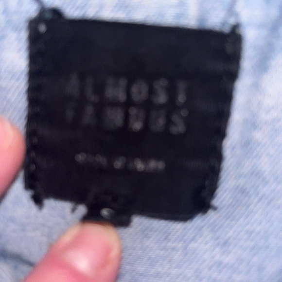 Almost Famous Light Blue Distressed Denim Jacket - Picture 3 of 5